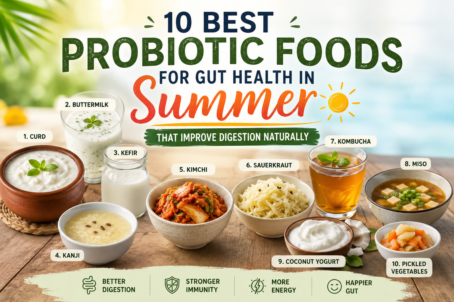 best probiotic foods for summer that improve digestion naturally