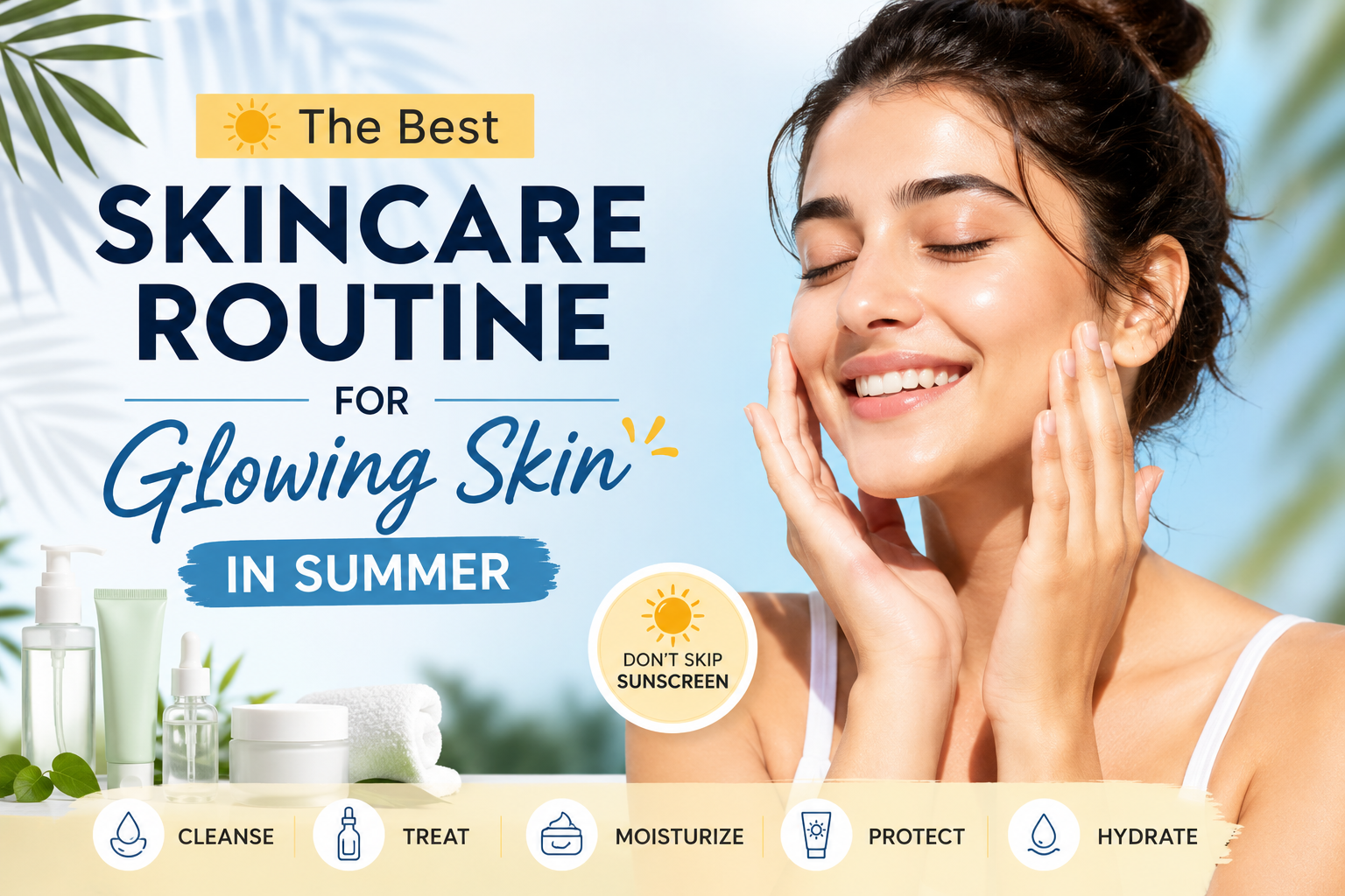 best skincare routine for glowing skin in summer