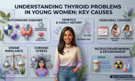 What are the causes of thyroid problems in young women?